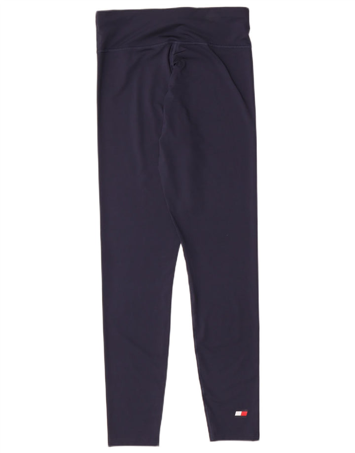 Tommy Hilfiger Γυναικεία γραφικά κολάν UK 12 Medium Navy Blue Polyester
