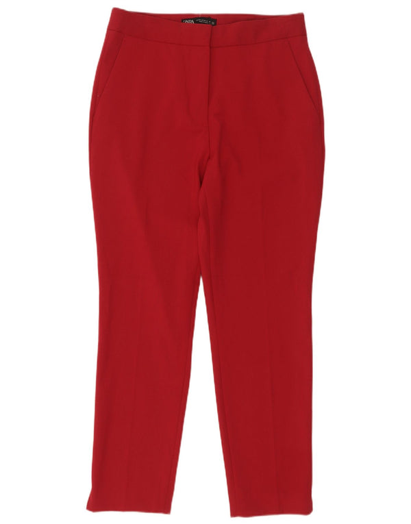 Zara Γυναικείο Slim παντελόνι Chino EU 36 XS W26 L26 Red Polyester