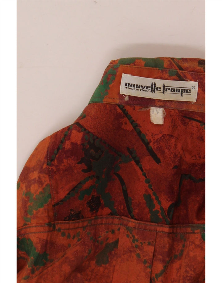 Vintage ανδρικό πουκάμισο μεγάλο πορτοκαλί συνονθύλευμα