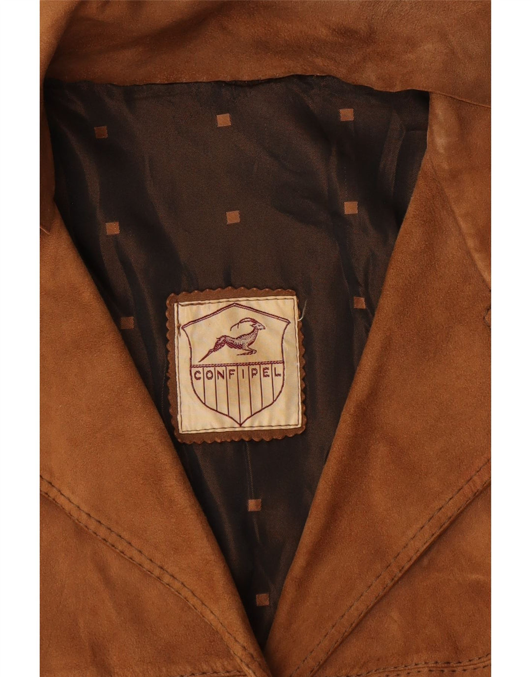 VINTAGE Γυναικείο Σουέντ Μπλέιζερ με 3 κουμπιά UK 16 Μεγάλο Καφέ