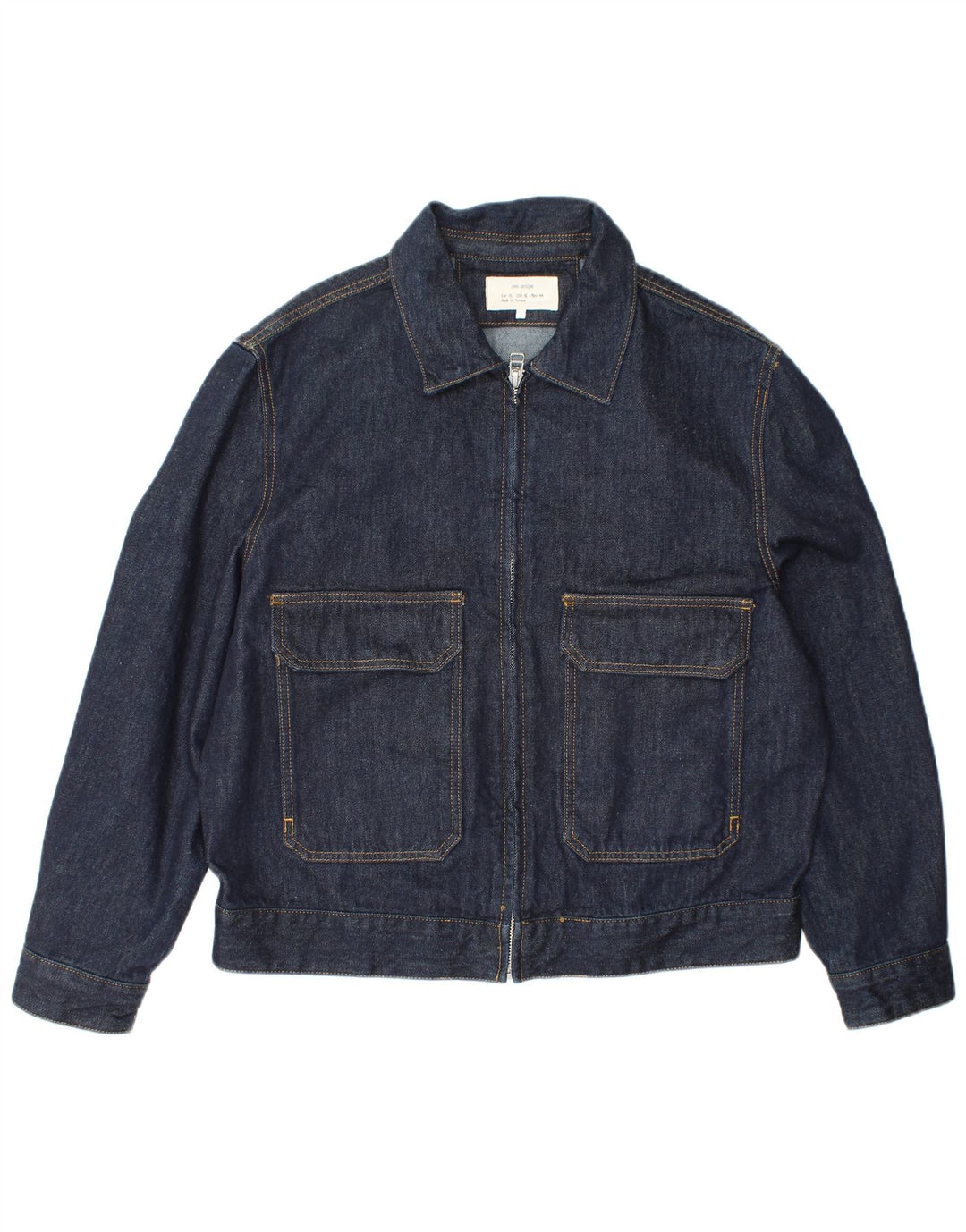 Zara Ανδρικό Τζιν Μπουφάν UK 42 XL Navy Blue Polyester