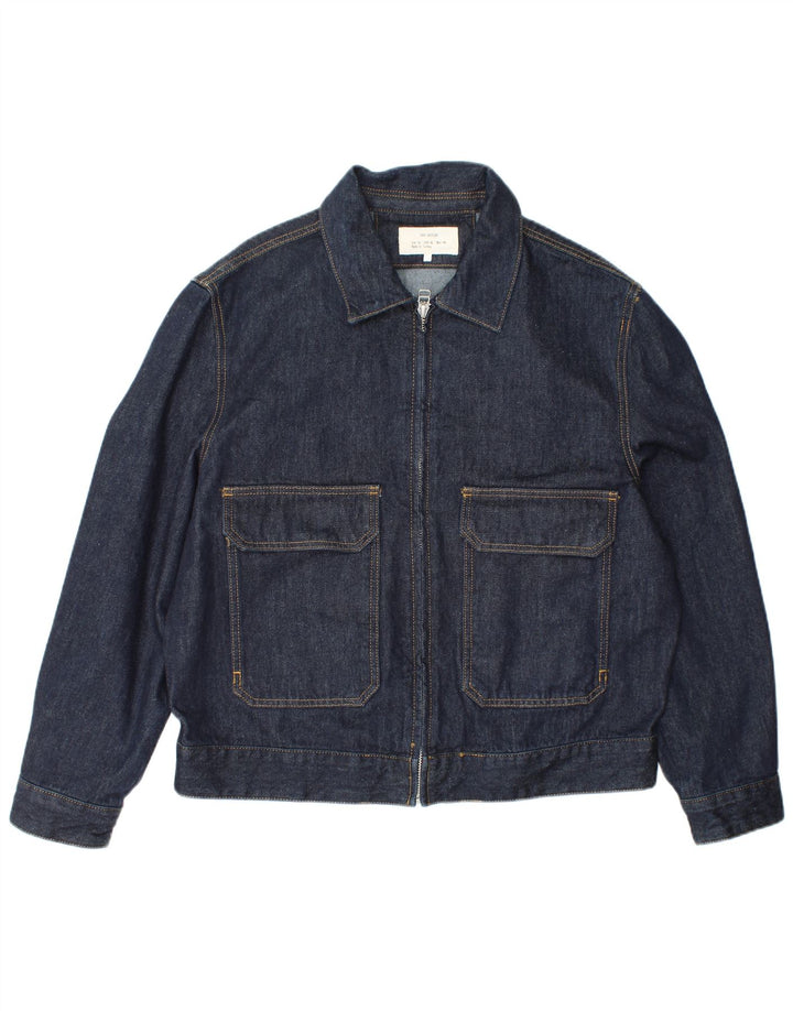 Zara Ανδρικό Τζιν Μπουφάν UK 42 XL Navy Blue Polyester