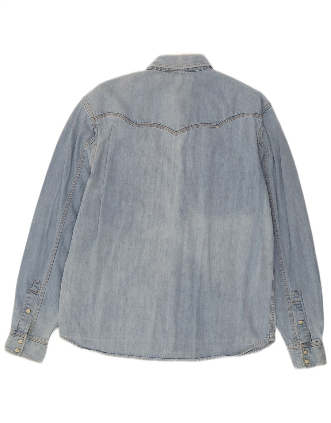 Ανδρικό πουκάμισο WRANGLER Casual Τζιν Μικρό Βαμβακερό