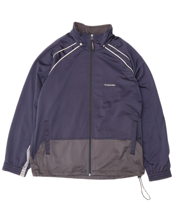 Ανδρική φόρμα DIADORA Top Jacket UK 40 Medium Navy Blue Colourblock