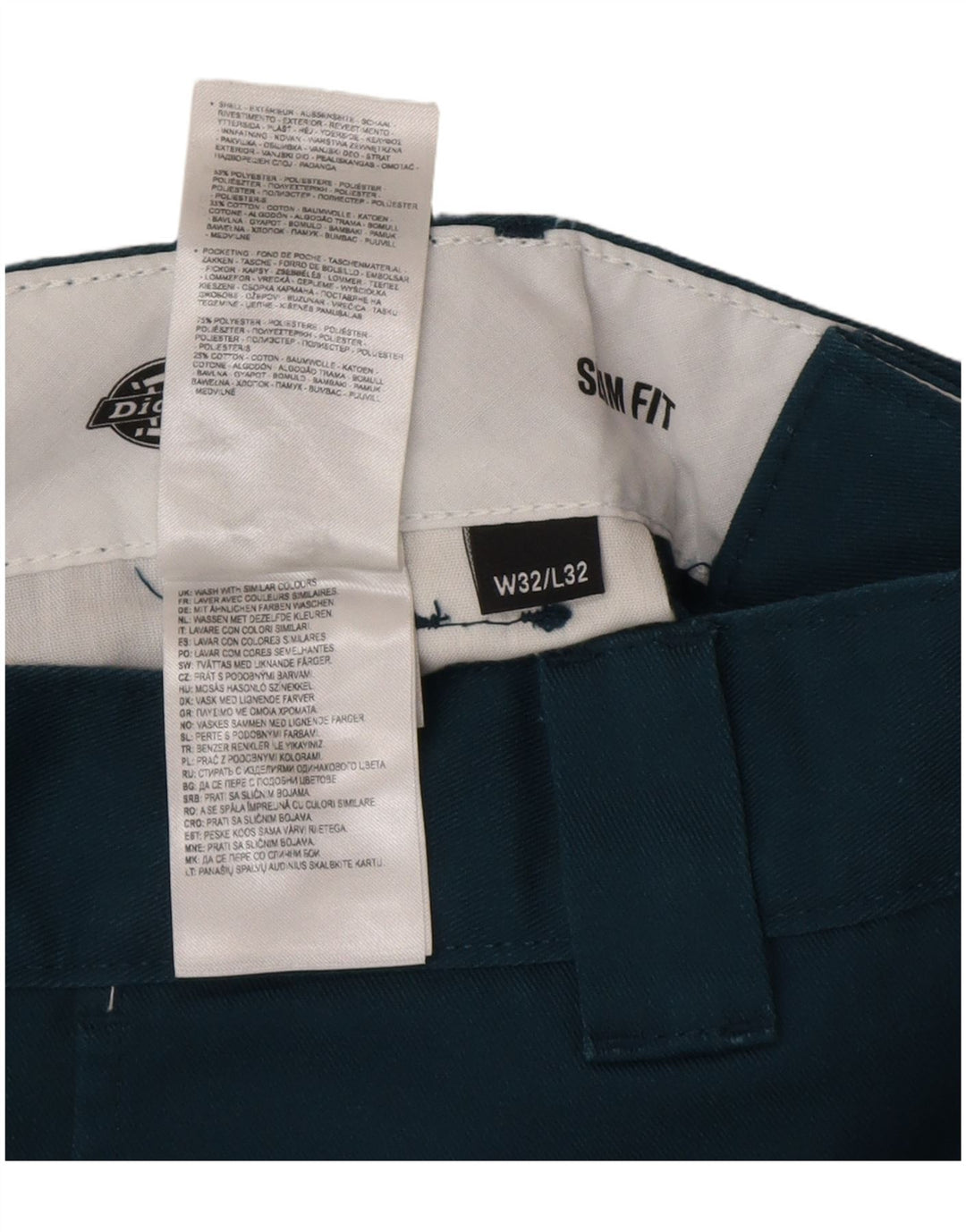 Ανδρικό παντελόνι Chino Dickies Slim Fit W32 L32 Blue Polyester