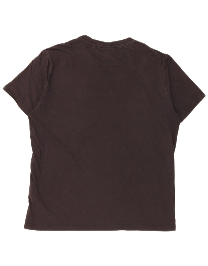 Ανδρικό γραφικό T-Shirt CHAMPION Top Μεσαίο μαύρο βαμβακερό