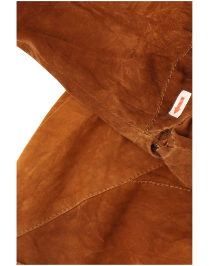 Vintage Ανδρικό Suede Jacket IT 54 2XL Καφέ Δερμάτινο