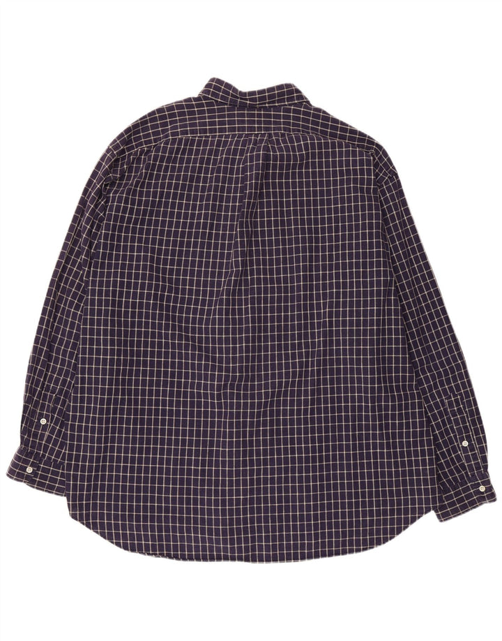 POLO RALPH LAUREN Ανδρικό πουκάμισο Blaire 2XL Navy Blue Check Cotton