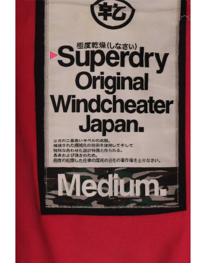 Superdry Γυναικείο Windcheater Hooded Windbreaker Jacket UK 14 Medium Black