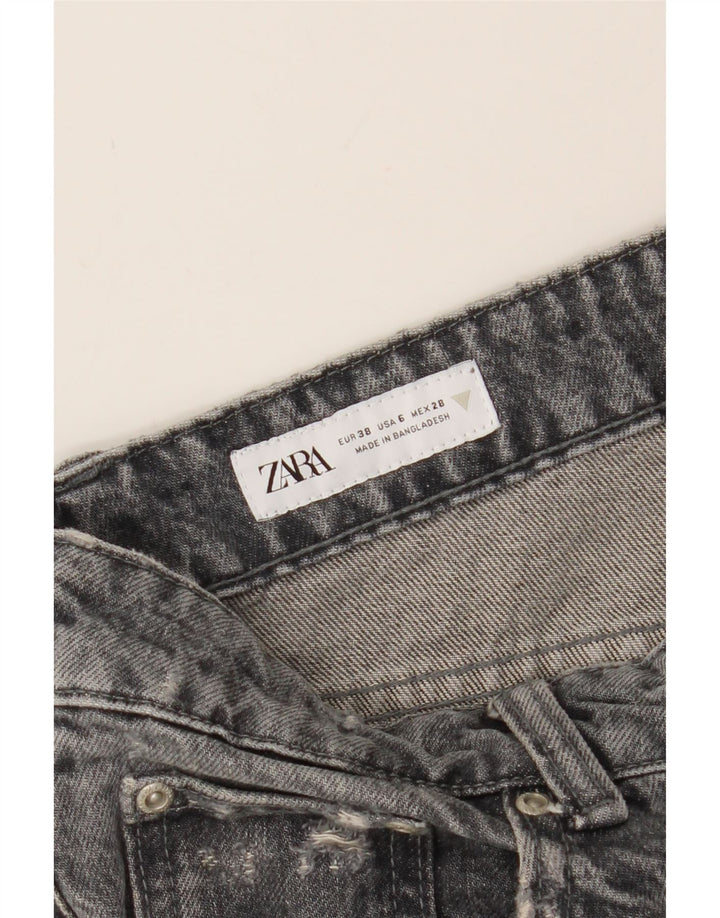 ZARA Womens Cropped Jeans EU 38 Small W28 L26 Grey Cotton Vintage Zara and Second-Hand Zara from Messina Hembry 