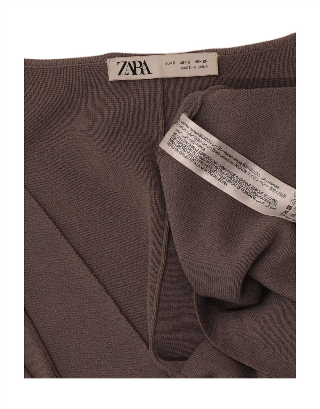 Zara Γυναικείο OPEN Γιλέκο UK 10 Small Grey Viscose