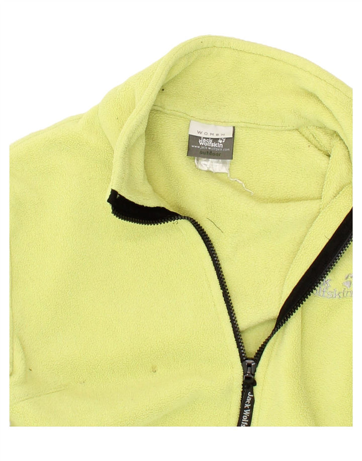 JACK WOLFSKIN Womens Loose Fit Fleece Jacket UK 10 Small Green Polyester Vintage Jack Wolfskin and Second-Hand Jack Wolfskin from Messina Hembry 