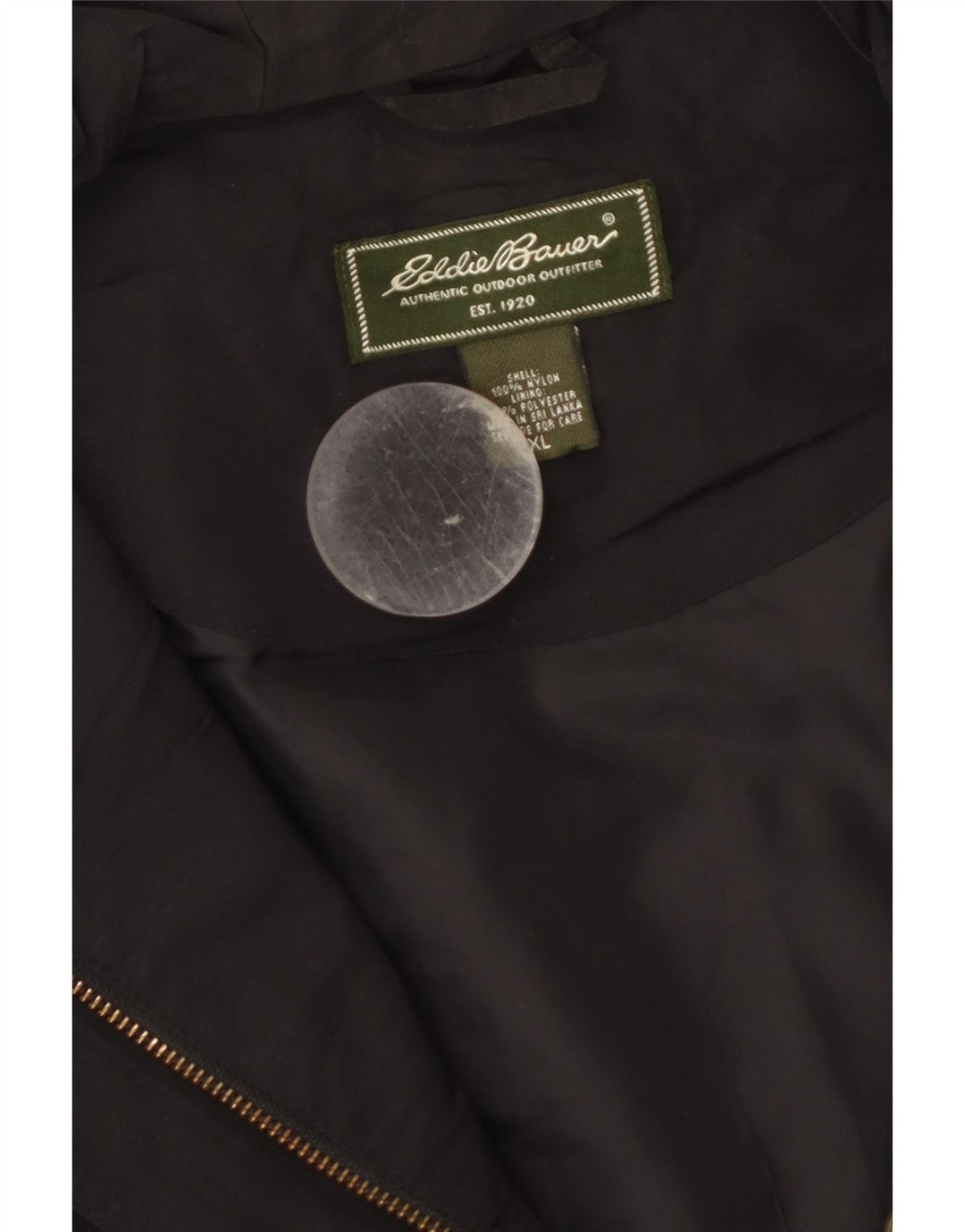 Γυναικείο μπουφάν με κουκούλα Eddie Bauer UK 18 XL μαύρο νάιλον