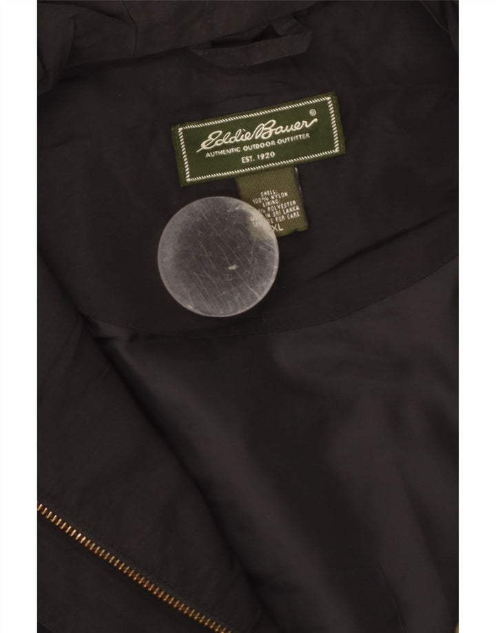 Γυναικείο μπουφάν με κουκούλα Eddie Bauer UK 18 XL μαύρο νάιλον