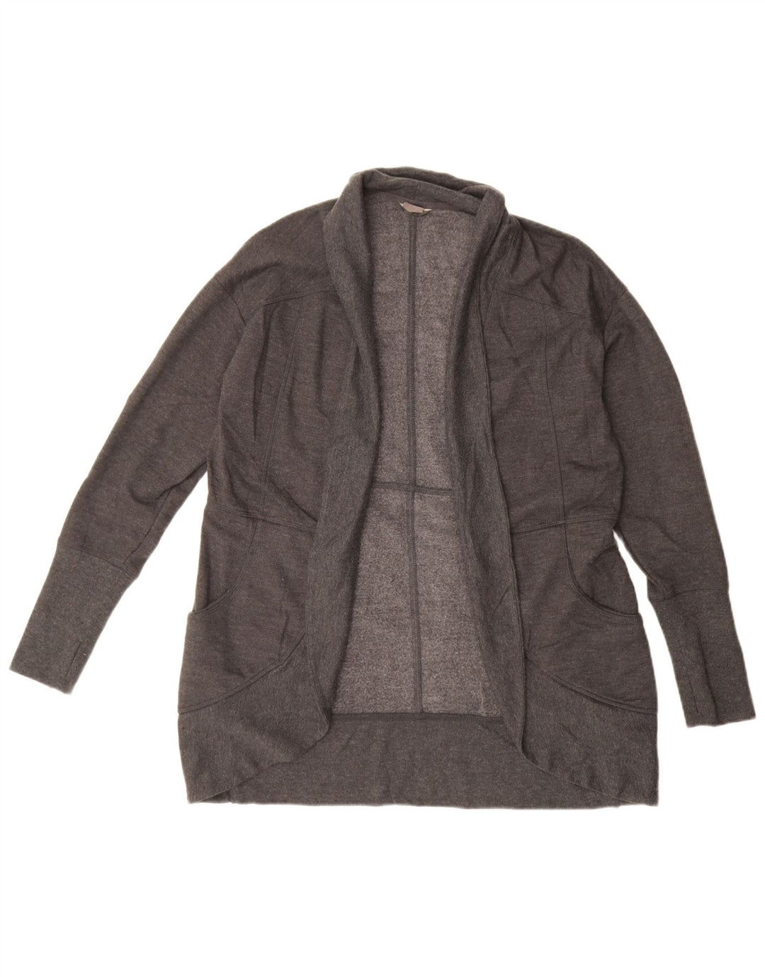 Eddie Bauer Γυναικείο ανοιχτό πουλόβερ UK 10 Small Grey Cotton