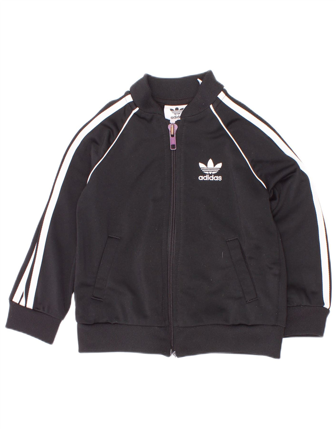 Μπουφάν Adidas Baby Boys αθλητική φόρμα 9-12 μηνών Μαύρο πολυεστέρα