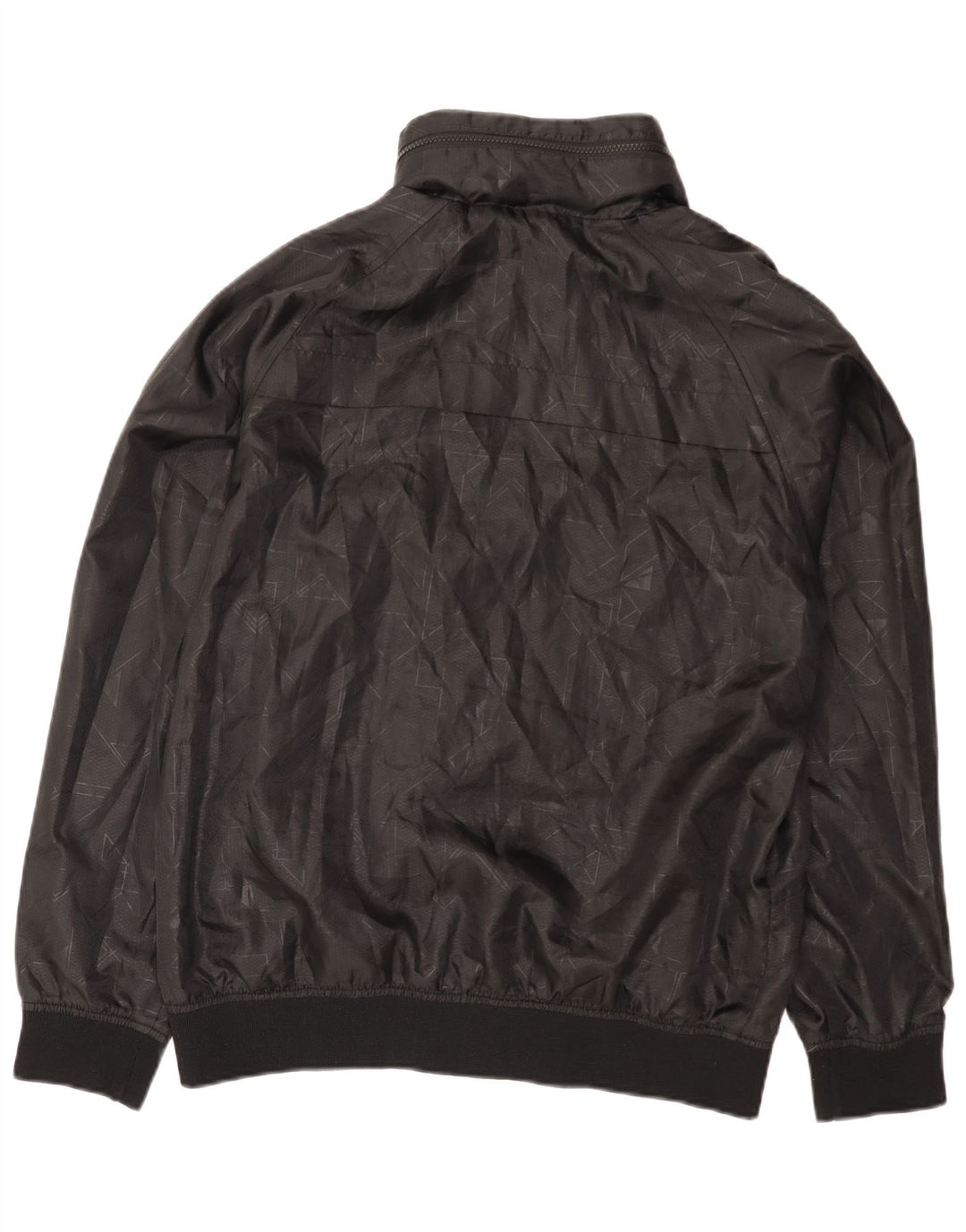 Vintage Ανδρικό γραφικό Bomber Jacket UK 42 XL Μαύρο γεωμετρικό