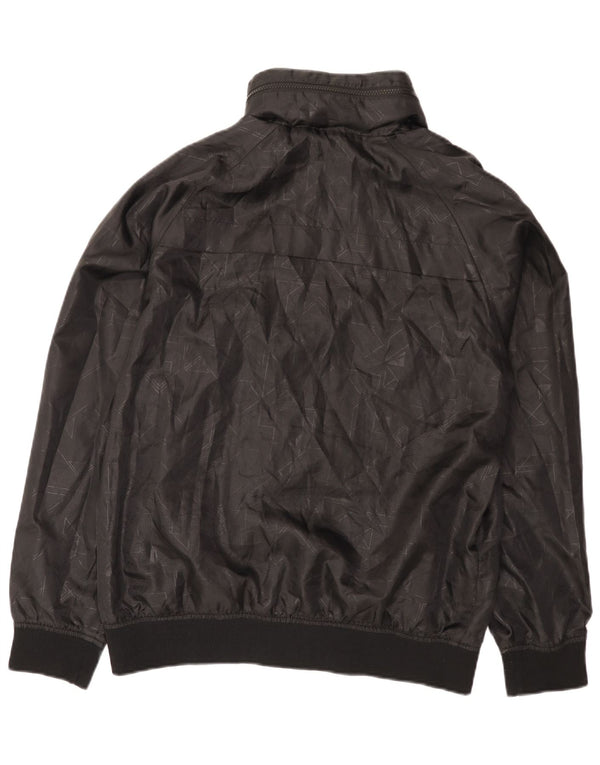 Vintage Ανδρικό γραφικό Bomber Jacket UK 42 XL Μαύρο γεωμετρικό