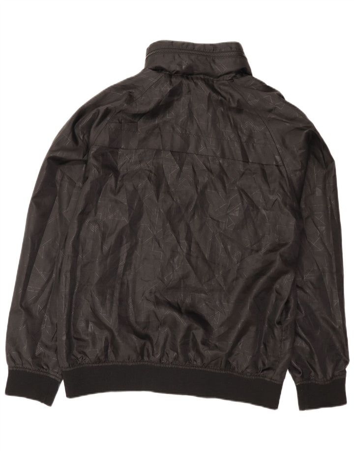 Vintage Ανδρικό γραφικό Bomber Jacket UK 42 XL Μαύρο γεωμετρικό