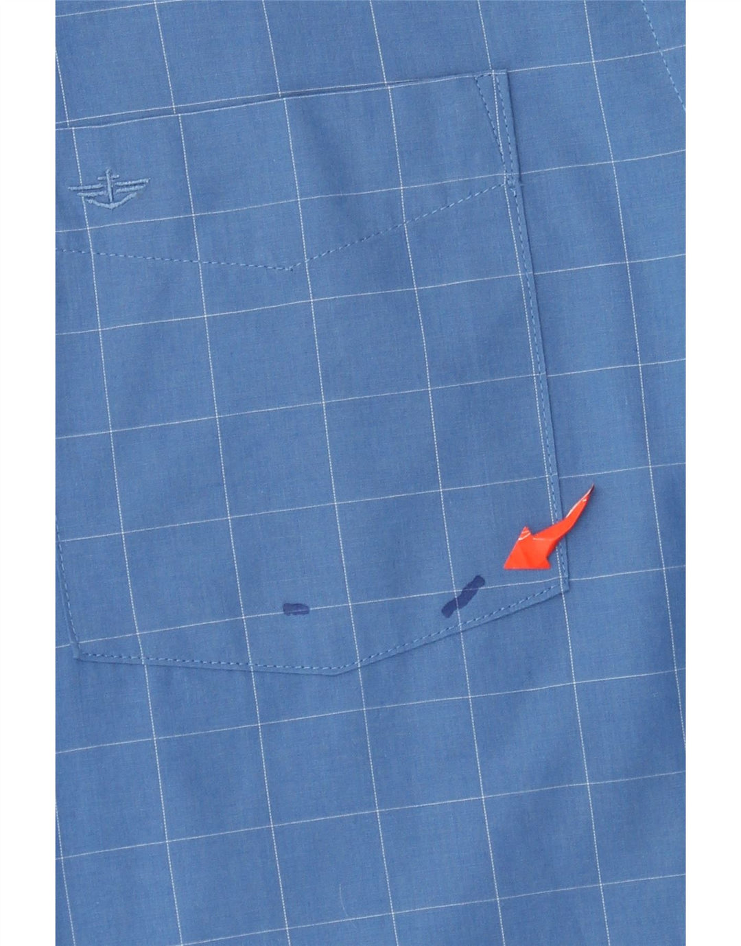 Ανδρικό καρό πουκάμισο Dockers μεγάλο μπλε βαμβακερό καρό