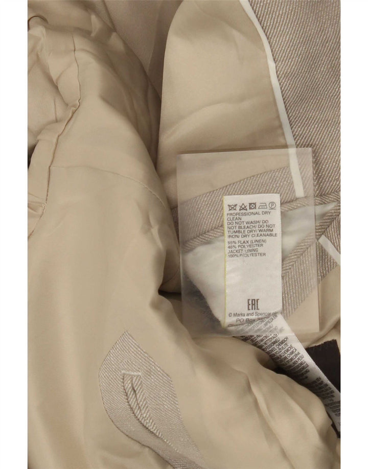 Marks & Spencer Ανδρικό σακάκι σακάκι με 2 κουμπιά UK 48 2XL Μπεζ λινό