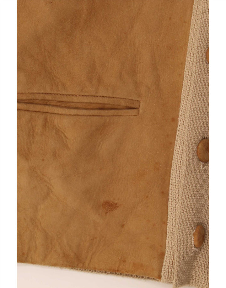 Ανδρικό πουλόβερ vintage ζακέτα IT 50 Medium Beige Leather