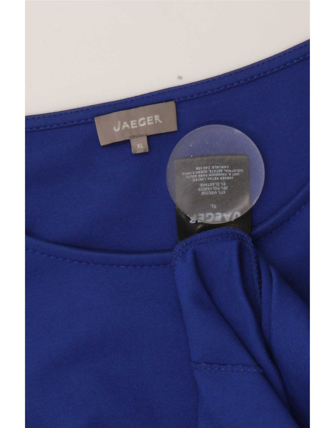 Jaeger γυναικείο τοπ 3/4 μανίκι UK 18 XL μπλε βισκόζη