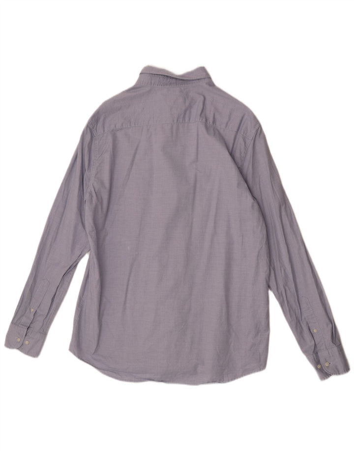 Ανδρικό πουκάμισο Massimo Dutti XL Μπλε βαμβακερό