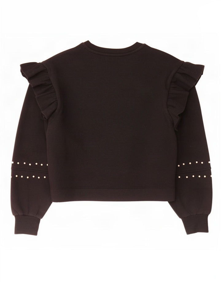 Zara Γυναικεία Φούτερ Jumper UK 12 Medium Black Polyester