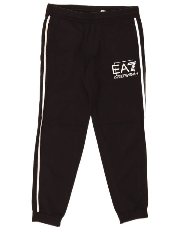Emporio Armani Mens Graphic Tracksuit Trousers Joggers Medium  Black Cotton