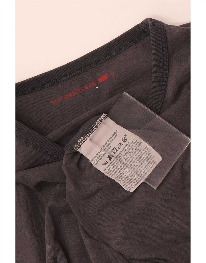 Ανδρικό γραφικό τοπ Levi's μακρυμάνικο μικρό γκρι βαμβακερό
