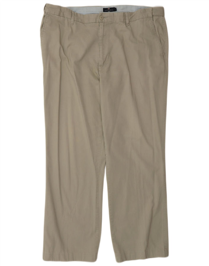 Marks & Spencer Womens Blue Harbour Straight Chino Παντελόνι W42 L33 Γκρι