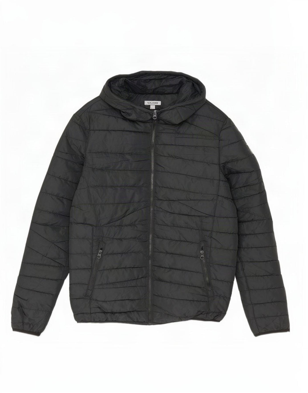 Jack & Jones Ανδρικό μπουφάν με κουκούλα UK 36 Small Black Polyester