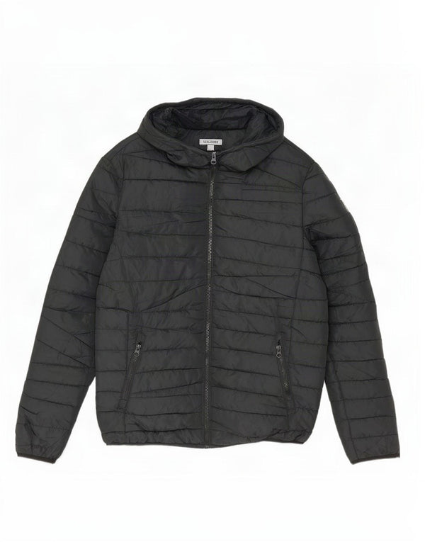 Jack & Jones Ανδρικό μπουφάν με κουκούλα UK 36 Small Black Polyester