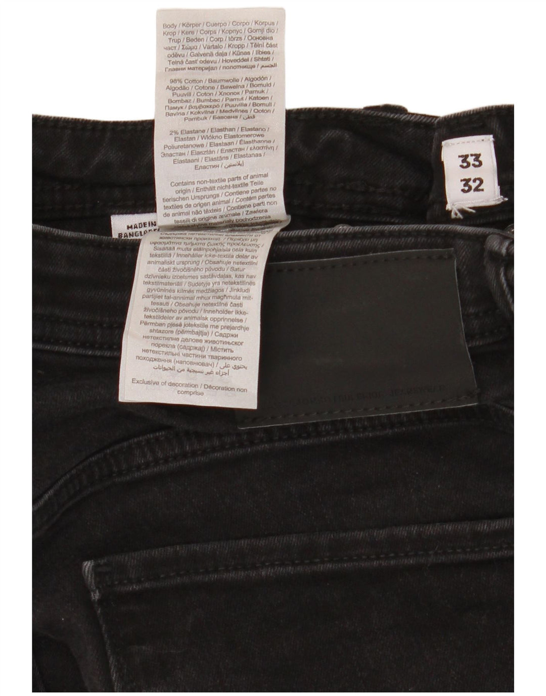 Jack & Jones Ανδρικό Τζιν GLENN Slim W33 L32 Μαύρο βαμβακερό