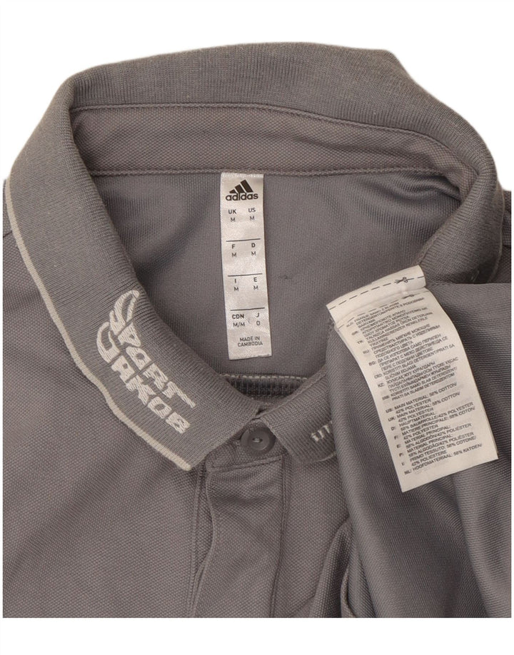 Ανδρικό πουκάμισο Adidas Climalite Graphic Polo, μεσαίο γκρι βαμβακερό