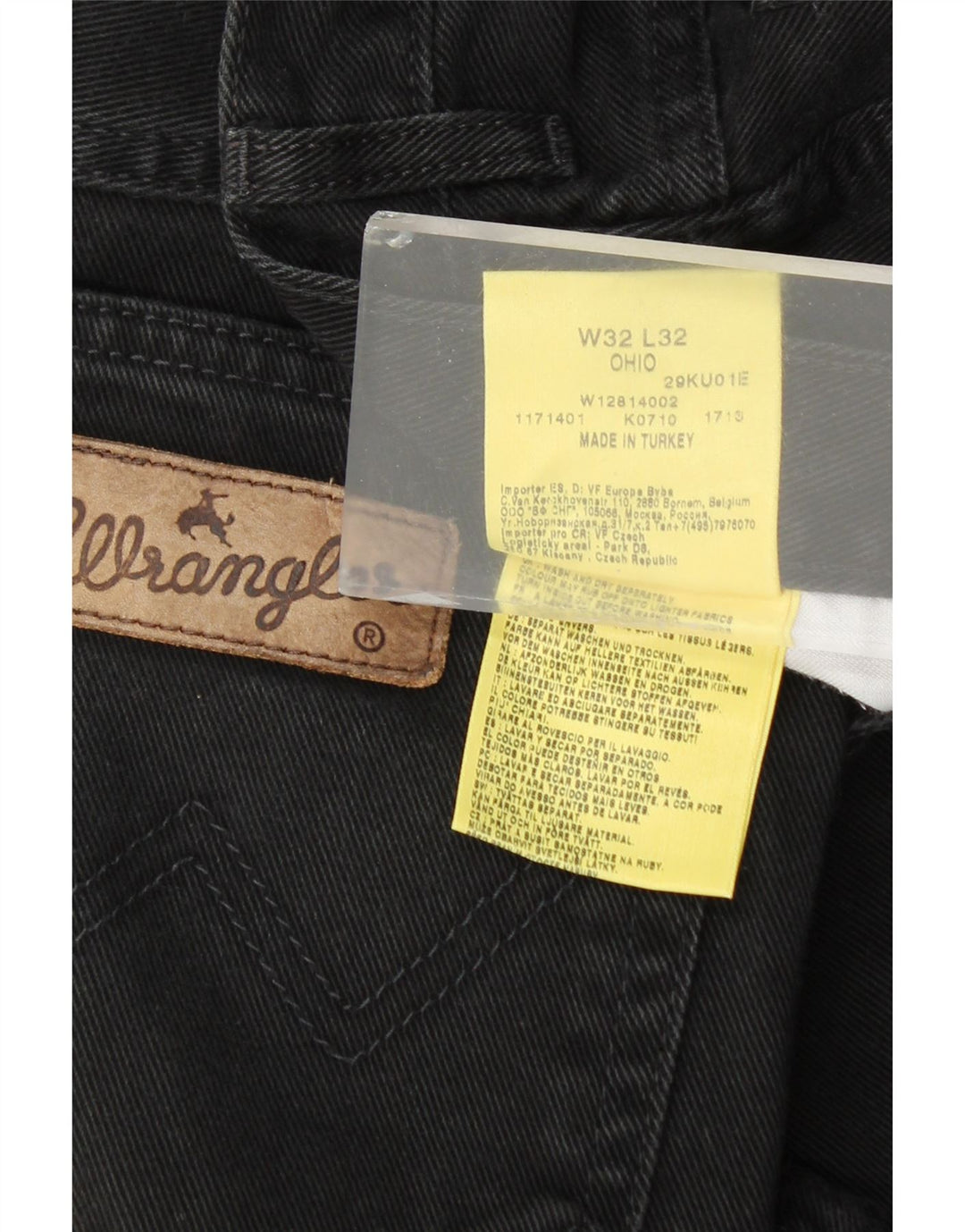 WRANGLER Ανδρικό τζιν Ohio Straight W32 L32 Μαύρο βαμβακερό