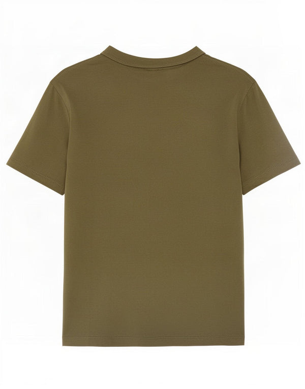 Zara Γυναικείο T-Shirt Top UK 10 Small Khaki Cotton