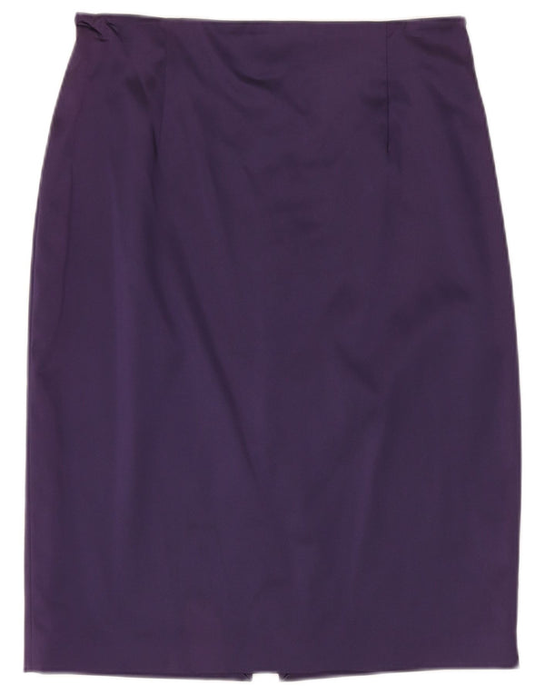 Γυναικεία Pencil Φούστα COAST UK 14 Medium W32 Purple Acetate