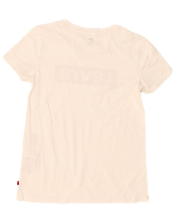 Γυναικείο γραφικό μπλουζάκι Levi's Top UK 2 2XS Λευκό βαμβακερό