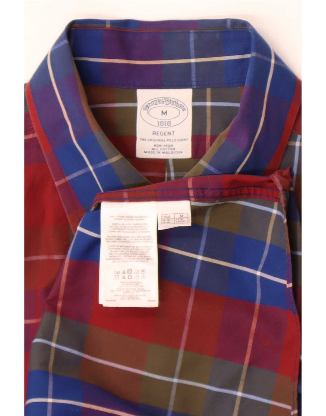 Brooks Brothers Ανδρικό πουκάμισο Regent Μεσαίο πολύχρωμο καρό βαμβακερό