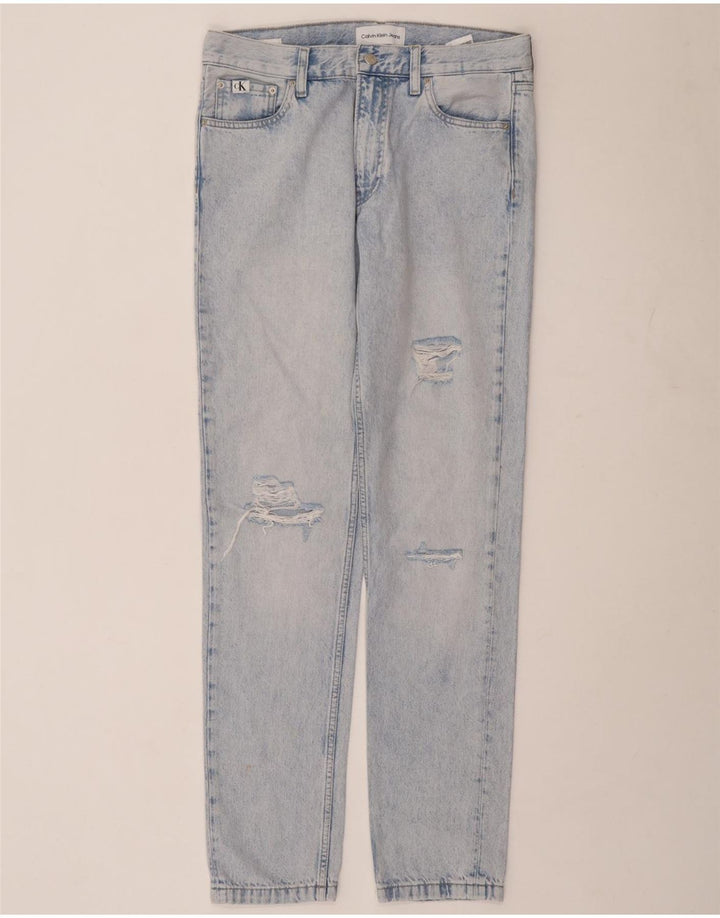 Ανδρικό τζιν Calvin Klein Distressed Slim W30 L33 Blue Cotton