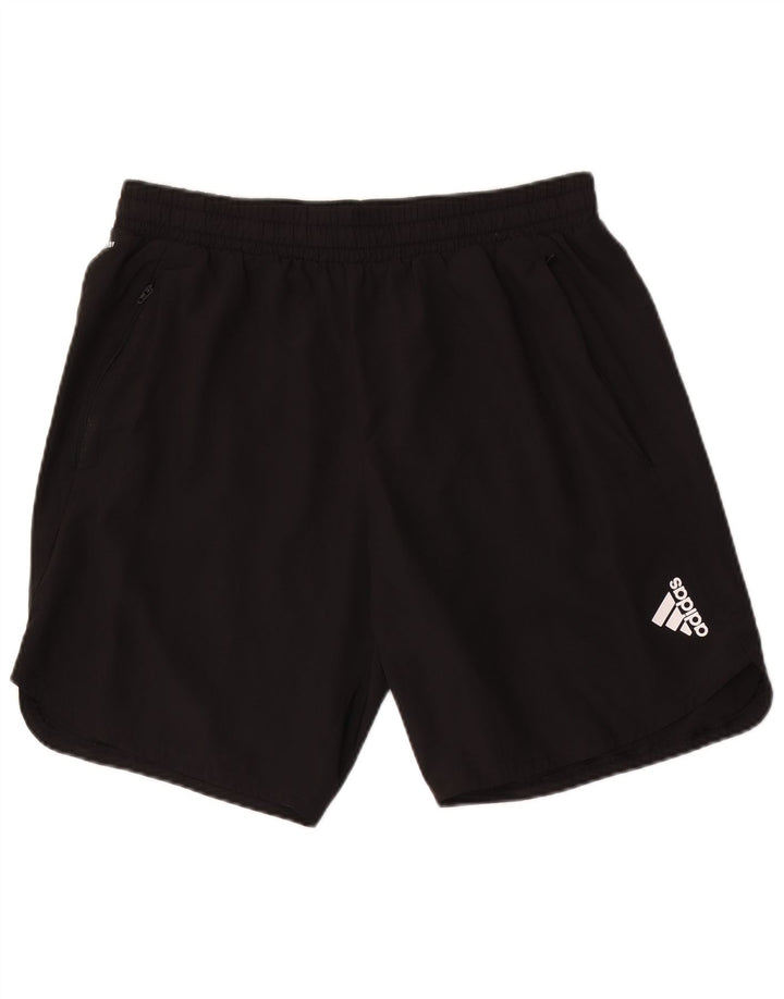 Ανδρικό αθλητικό σορτς ADIDAS μεγάλο μαύρο πολυεστέρα