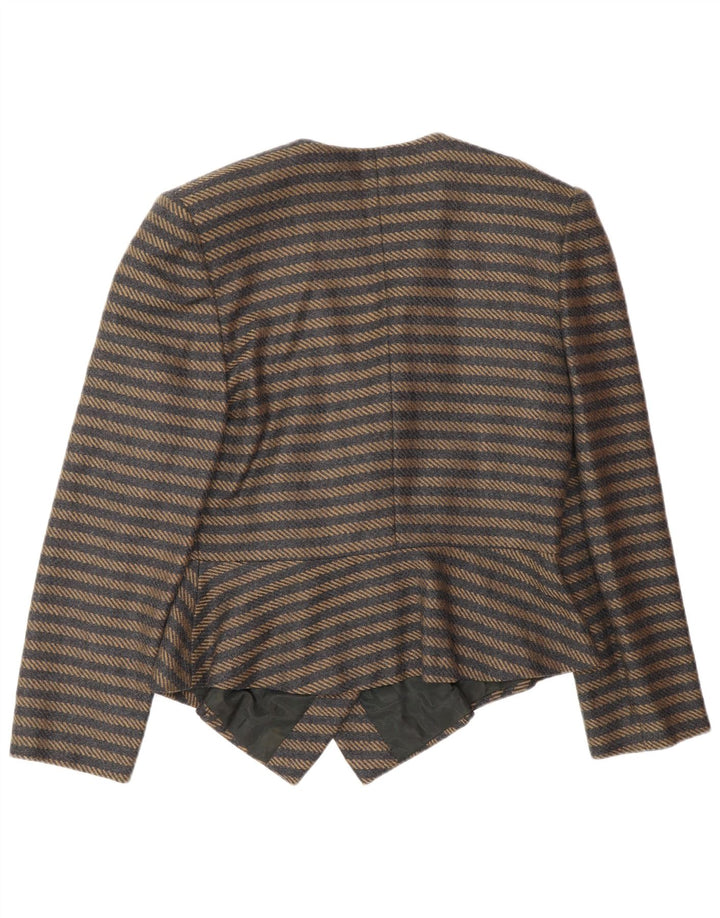 Vintage Γυναικείο Διπλό Μπουφάν Μπλέιζερ IT 44 Μεσαίο Καφέ Ριγέ