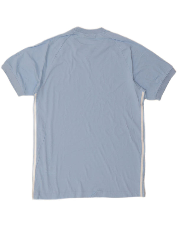 Ανδρικό γραφικό μπλουζάκι ADIDAS Τοπ μεσαίο μπλε βαμβακερό