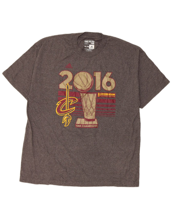 Γραφικό T-shirt Adidas Ανδρικό Cleveland Cavaliers Top XL Γκρι βαμβακερό