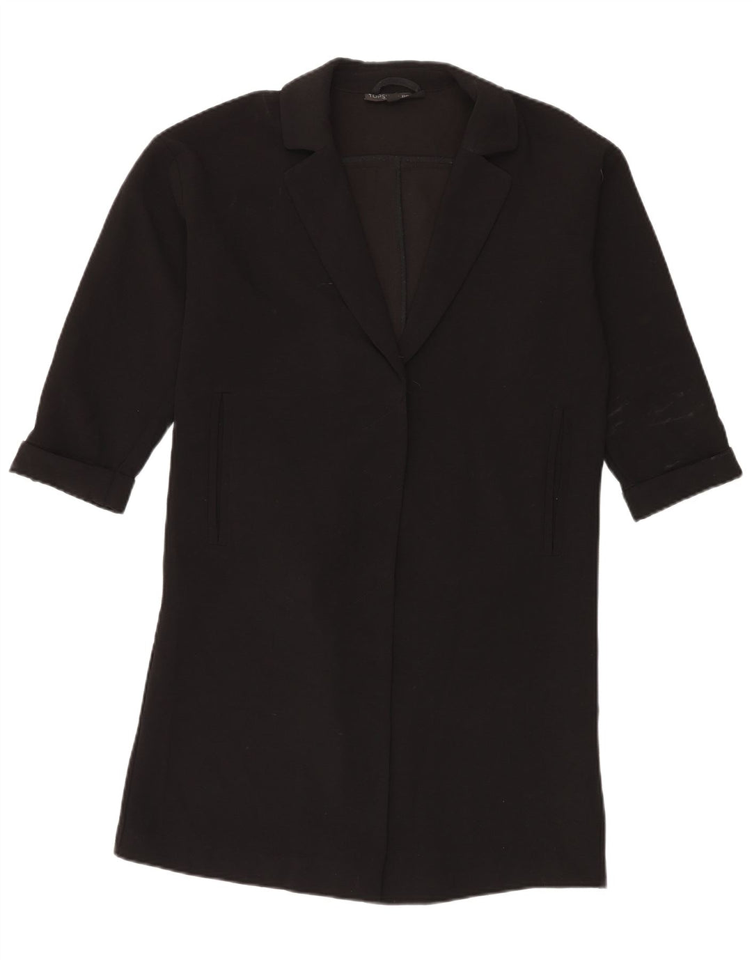 Topshop Γυναικείο Longline Oversized Blazer Jacket UK 10 Small Black