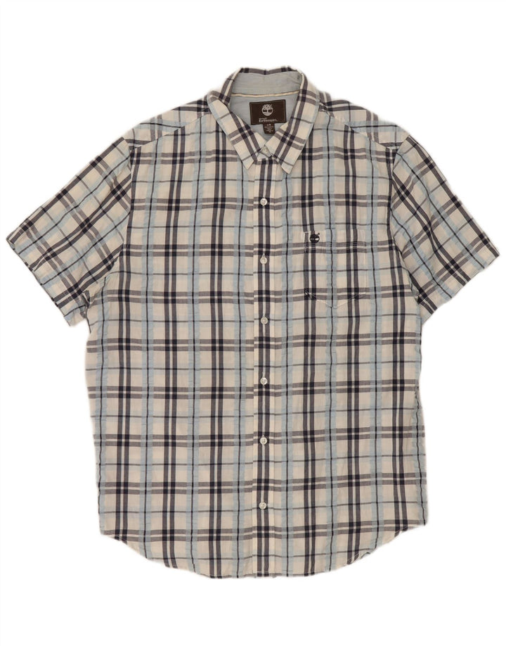 Ανδρικό πουκάμισο Timberland Earthkeepers Regular Fit Large White Check