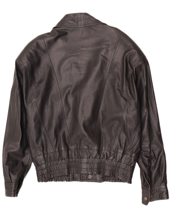 Vintage Ανδρικό Δερμάτινο Μπουφάν IT 46 Small Black Biker