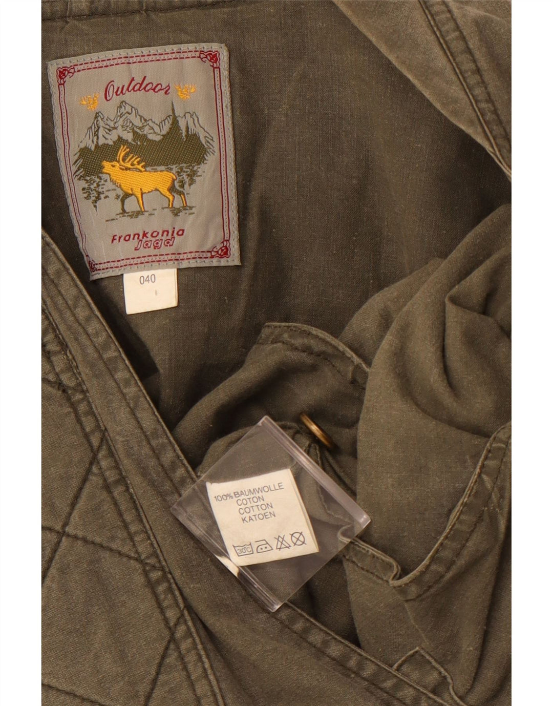 FRANKONIA JAGD Ανδρικό Gilet UK 40 Large Khaki Cotton